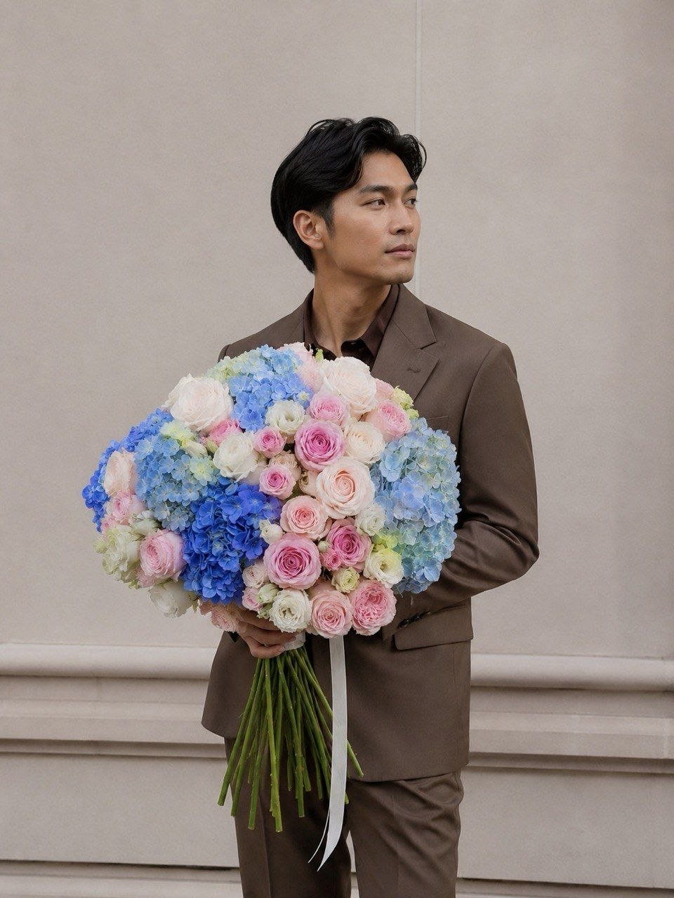 Bright Rose, Lisianthus and Hydrangea Mix